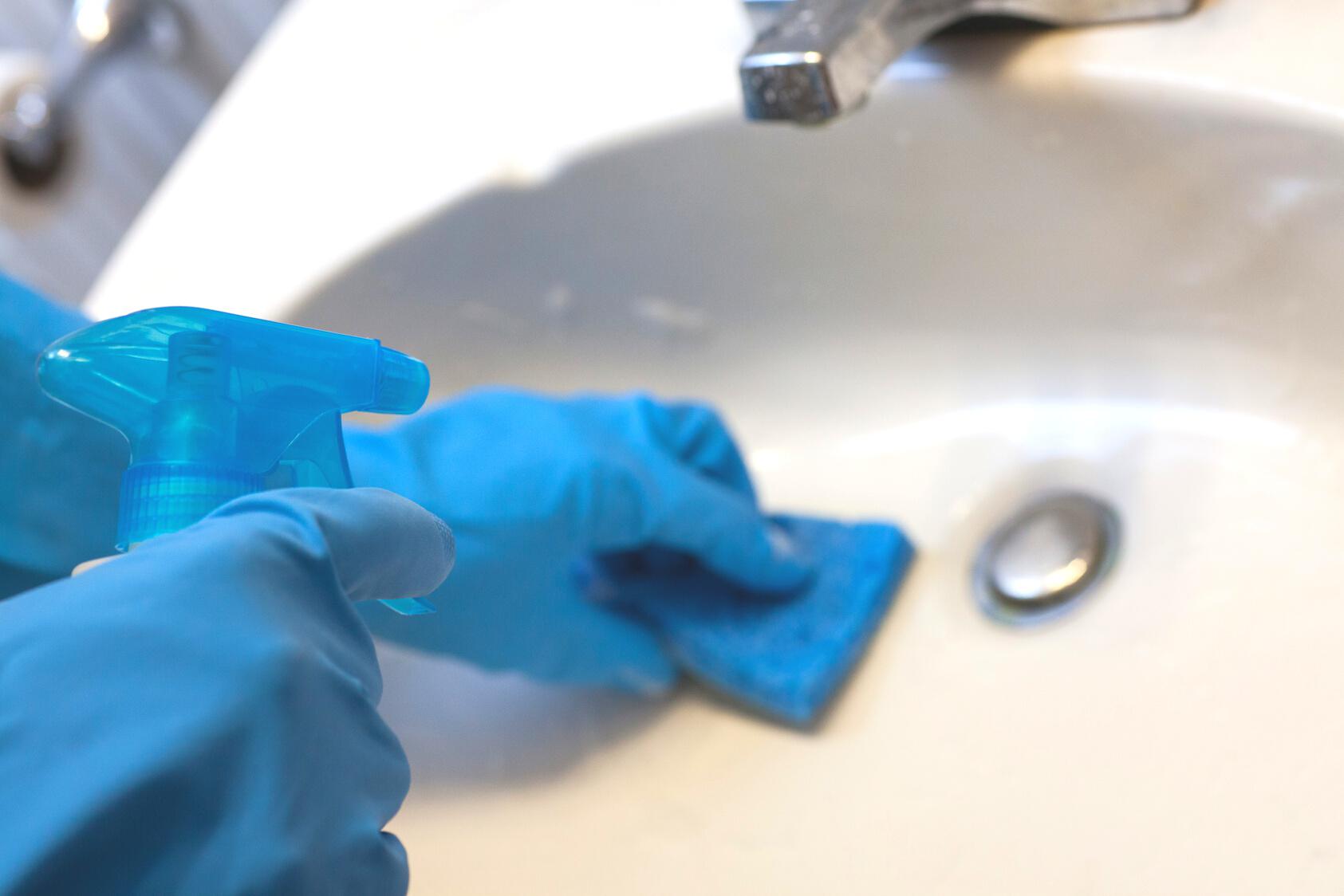 Cleaning Kitchen Utensils and Bathroom sink