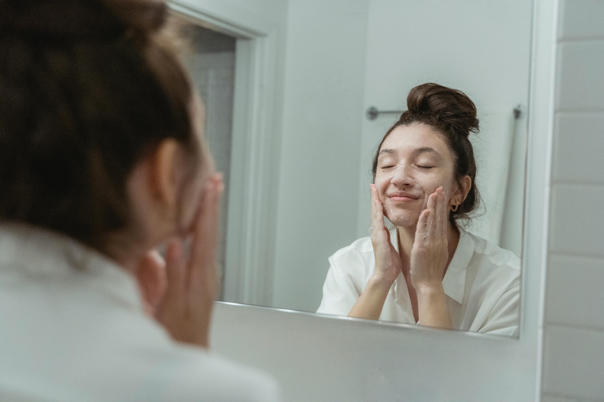 Washing face