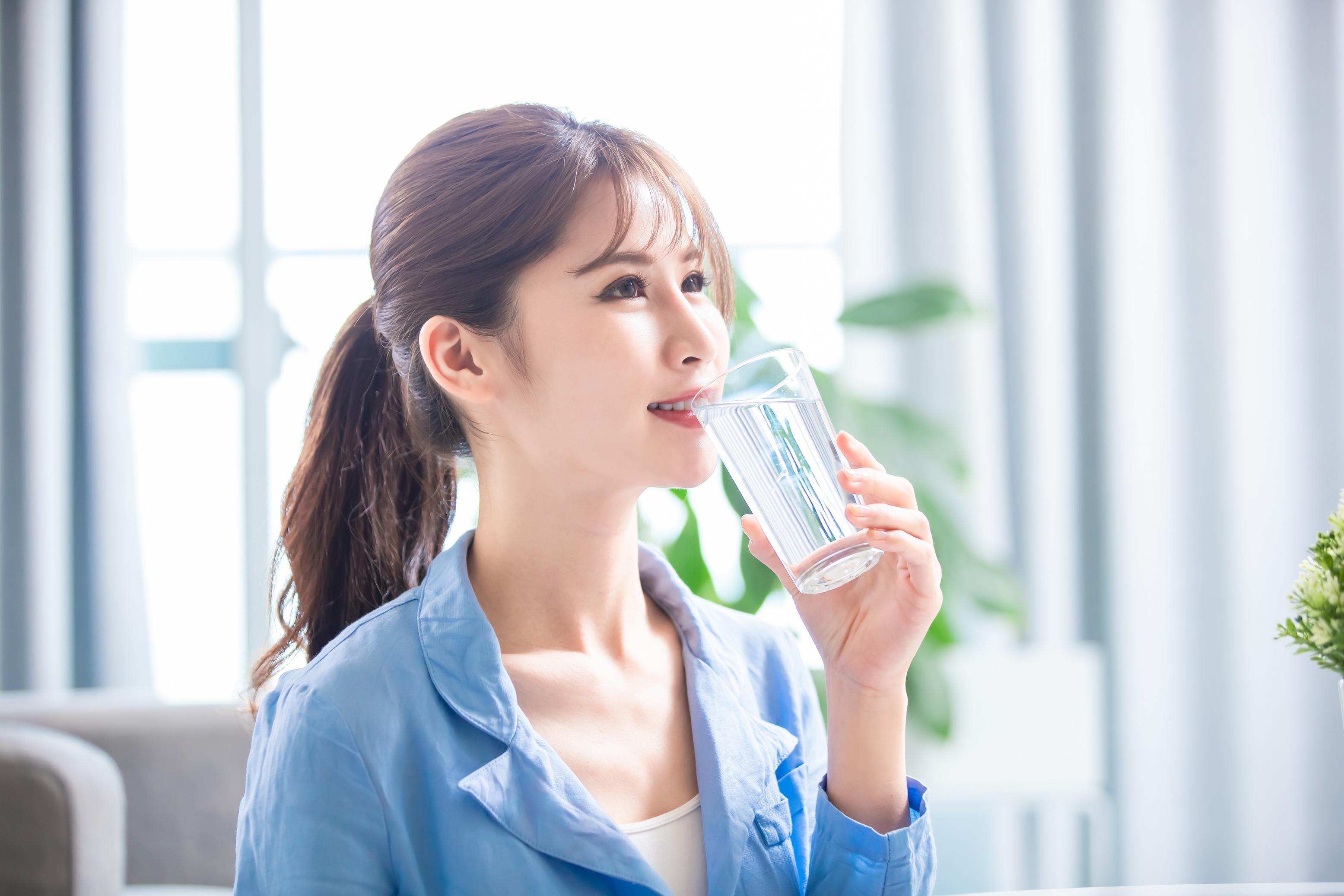 Woman drinking water